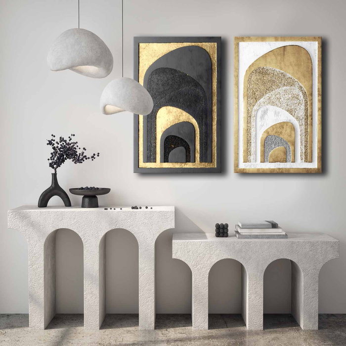 Wallity Set de 2 Lienzos Decorativos Multicolor 45 x 70 cm Wallity Set de 2 Lienzos Decorativos Multicolor 45 x 70 cm